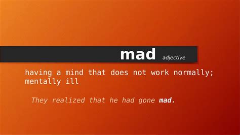 mad übersetzung|mad definition.